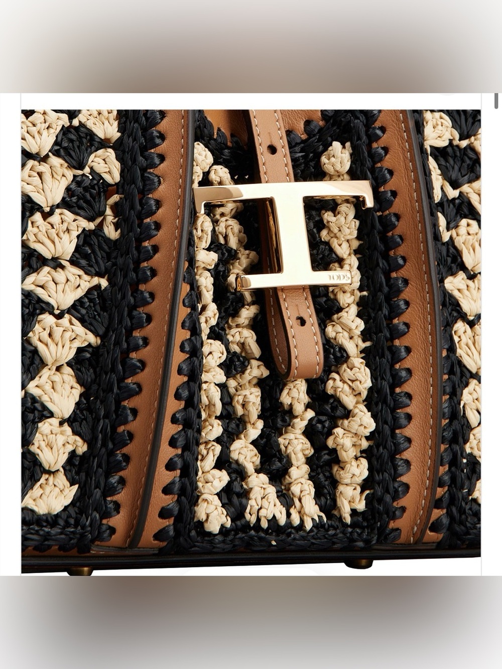 Tod's Mini Shopping Tote Raffia- like new! Never been used! - Picture 5 of 16